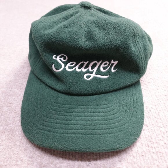 Seager Hat Green Embroidered Dadhat Snapback Fleece - Picture 1 of 6